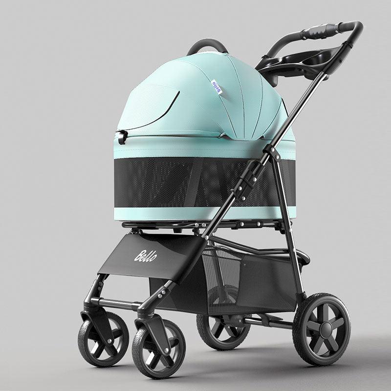 Four Seasons Cat Stroller Foldable Pet Travel Carrier
