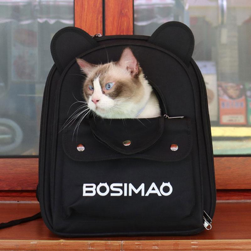 Front Rear Expandable Cat Carrier Backpack Tent