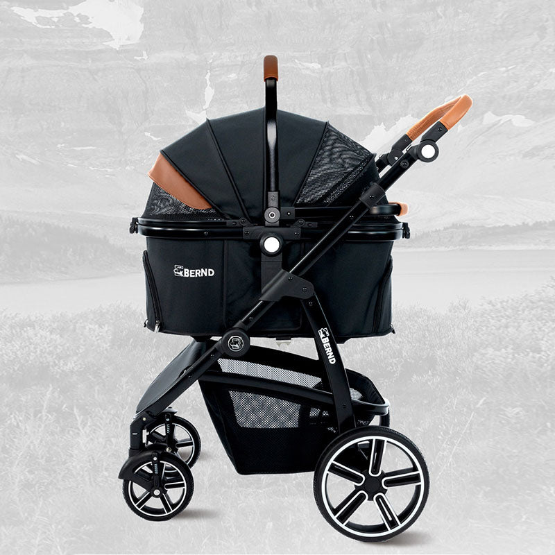 Full-Featured Cat Carrier Stroller for Multiple pets