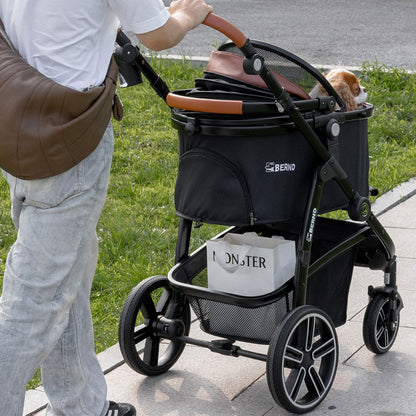 Full-Featured Cat Carrier Stroller for Multiple pets