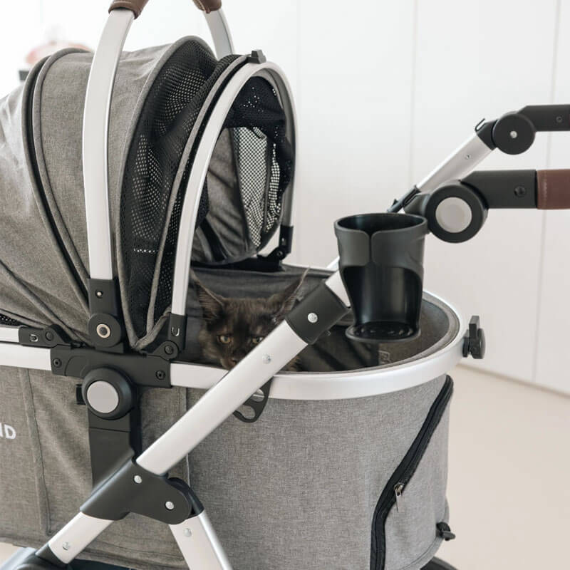 Full-Featured Cat Carrier Stroller for Multiple pets