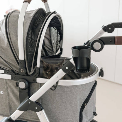 Full-Featured Cat Carrier Stroller for Multiple pets