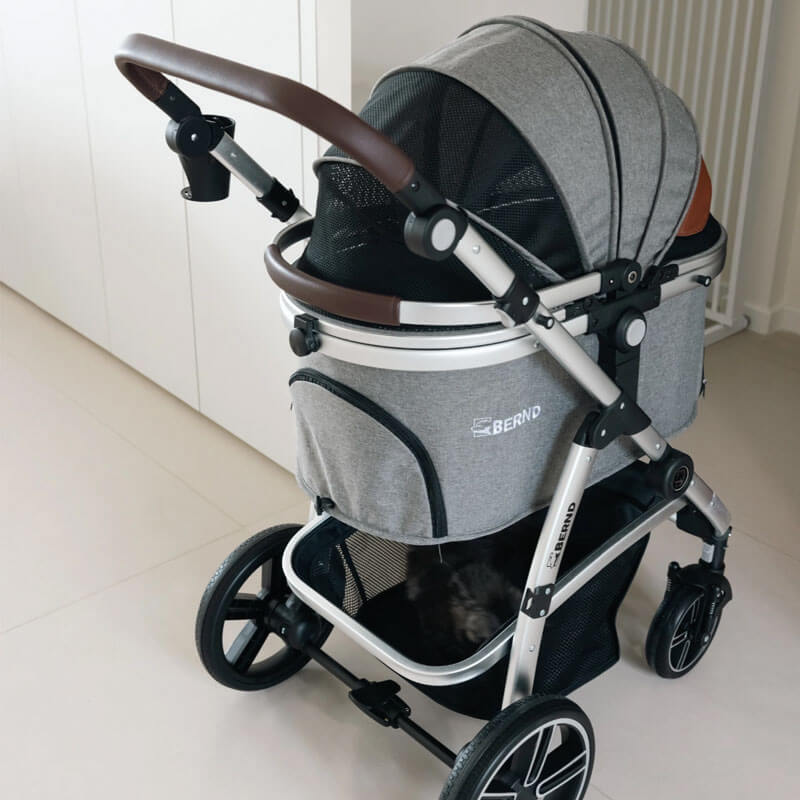 Full-Featured Cat Carrier Stroller for Multiple pets