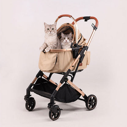 Full-Featured Cat Carrier Stroller for Multiple pets (6)