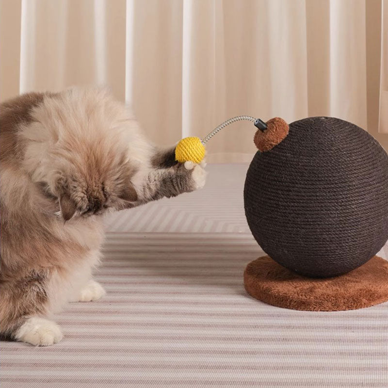 Funny Cat Scratching Post Ball Set