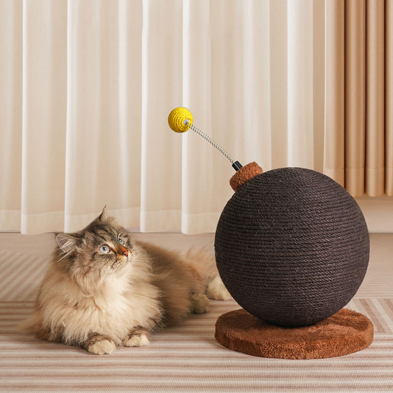 Funny Cat Scratching Post Ball Set
