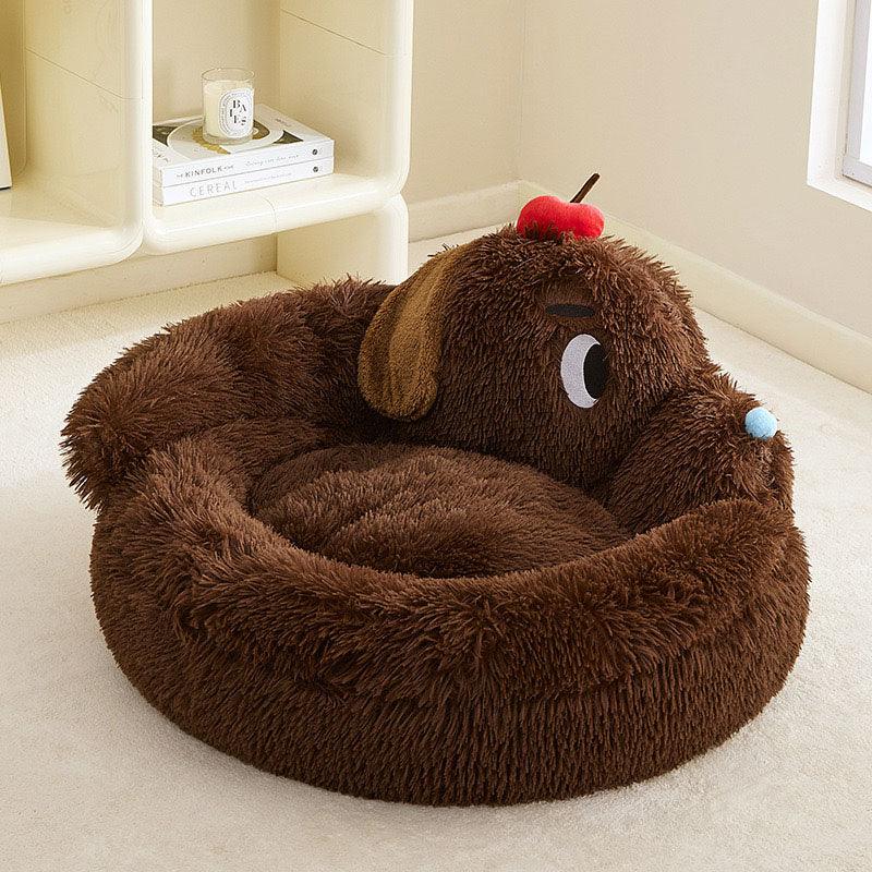 Green Monster Cat Sofa Fluffy Cat Bed Couch