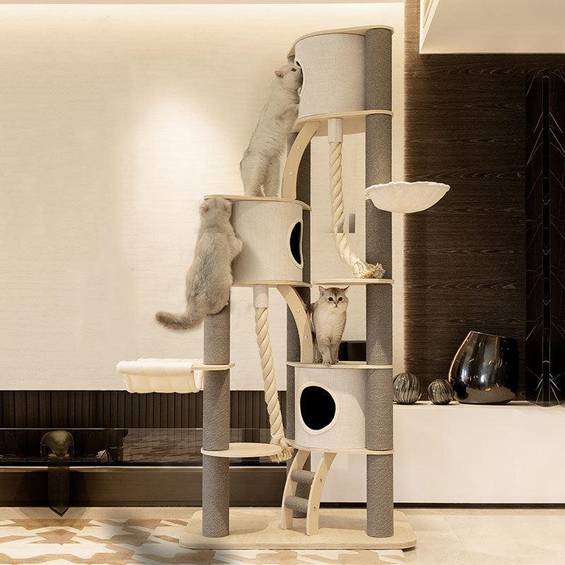 Hole Hole Floor to Ceiling Cat Climbing Frame Tree