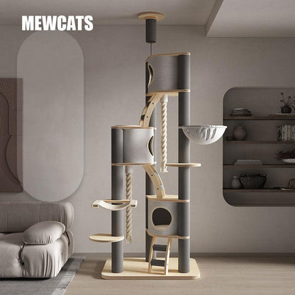 Hole Hole Floor to Ceiling Cat Climbing Frame Tree
