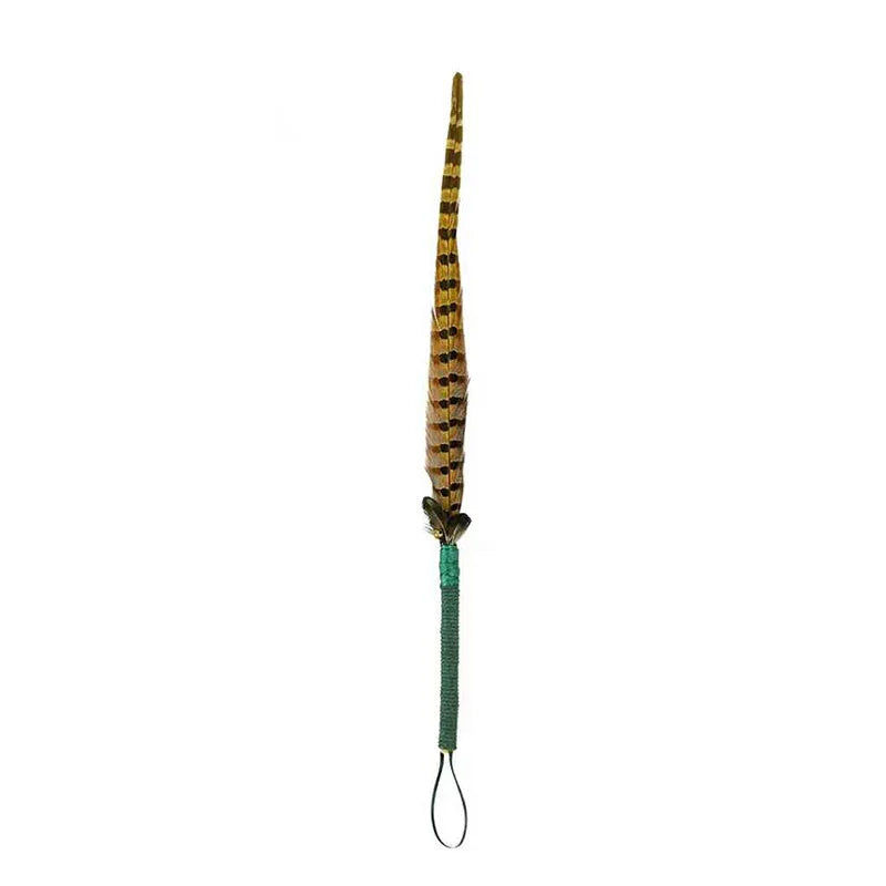 Interactive Cat Wand Pheasant Tail Feather Toy