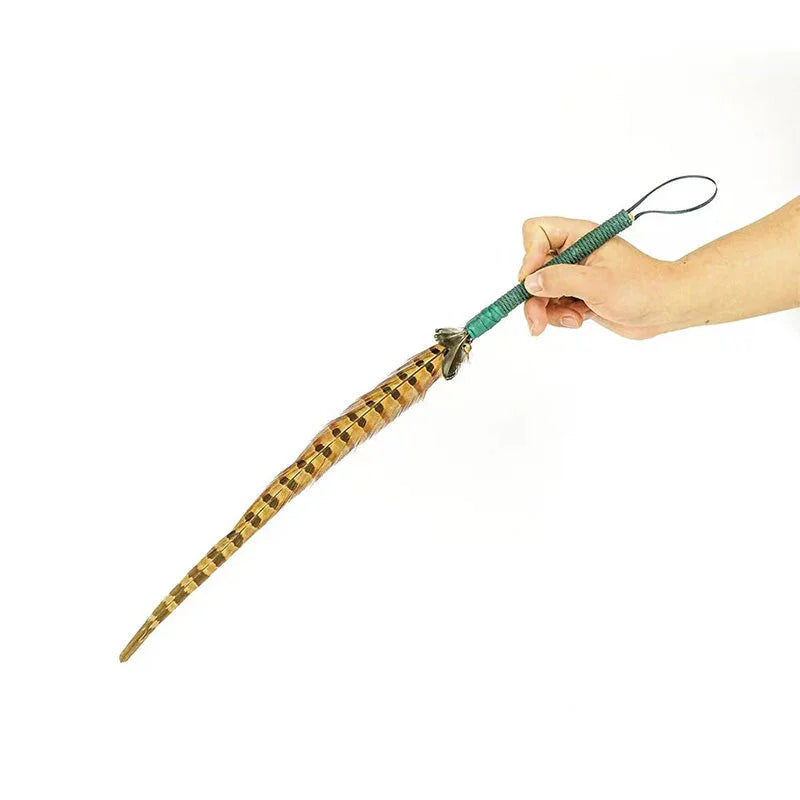 Interactive Cat Wand Pheasant Tail Feather Toy