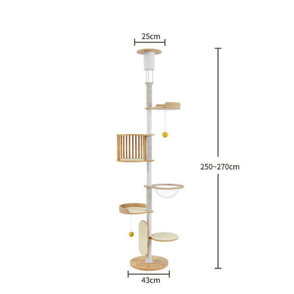 Iron Art Floor to Ceiling Cat Climbing Tree