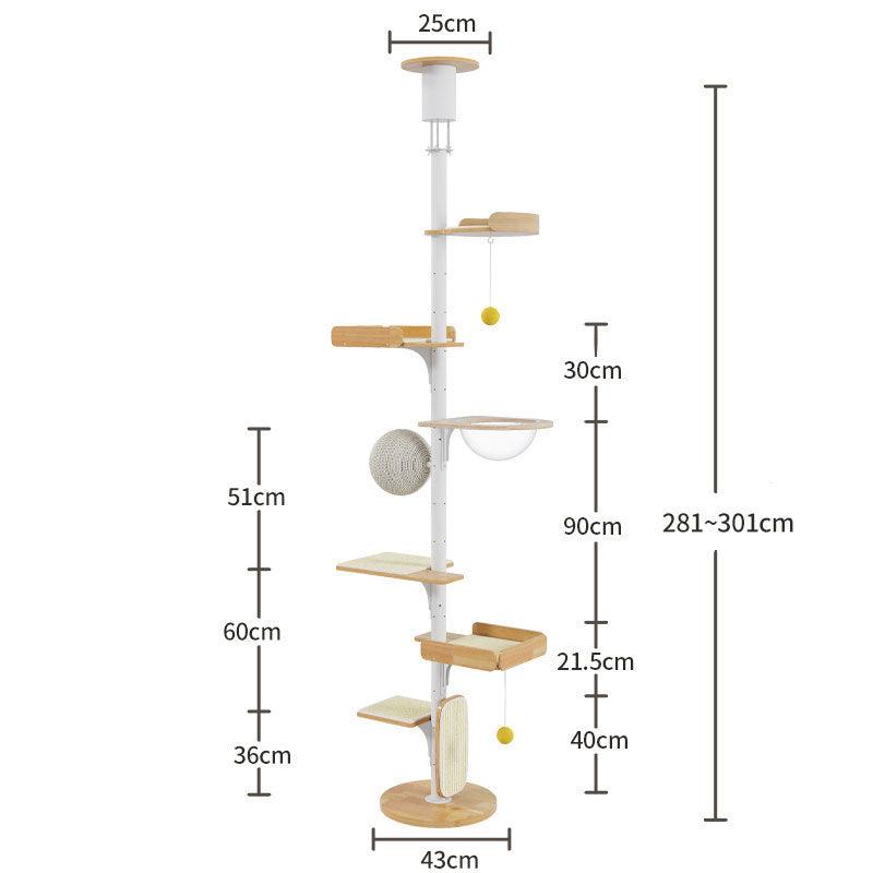 Iron Art Floor to Ceiling Cat Climbing Tree