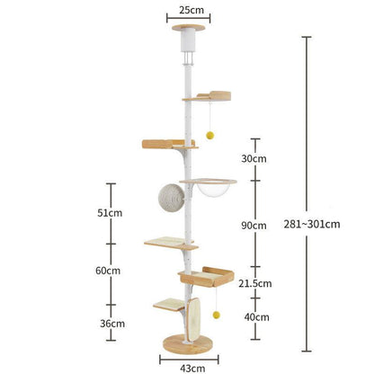 Iron Art Floor to Ceiling Cat Climbing Tree