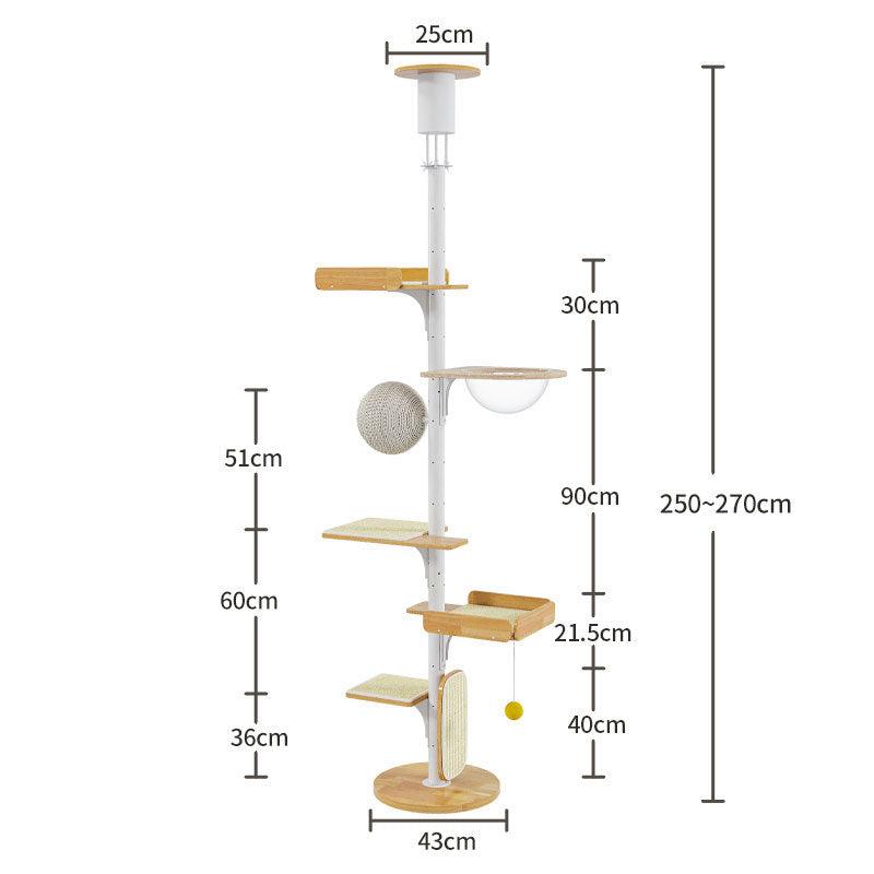 Iron Art Floor to Ceiling Cat Climbing Tree