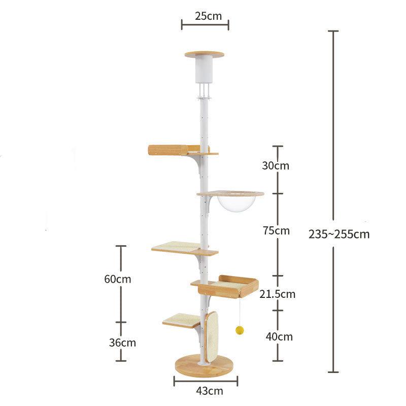 Iron Art Floor to Ceiling Cat Climbing Tree