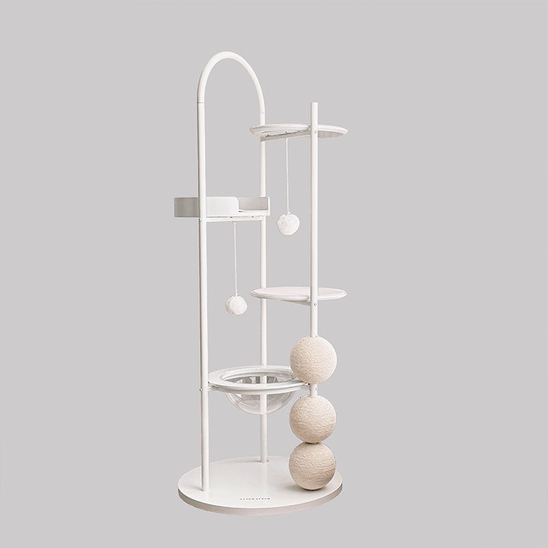 Iron Art Flying Saucer Cat Climbing Tree