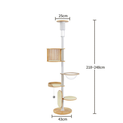 Iron Art Floor to Ceiling Cat Climbing Tree