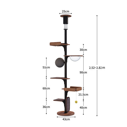 Iron Art Floor to Ceiling Cat Climbing Tree