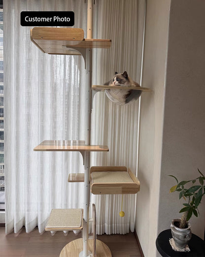 Iron Art Floor to Ceiling Cat Climbing Tree