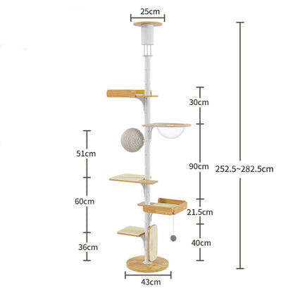 Iron Art Floor to Ceiling Cat Climbing Tree