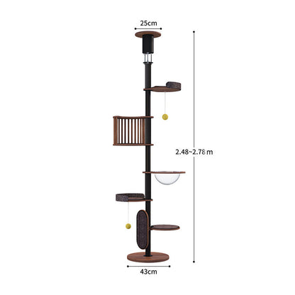 Iron Art Floor to Ceiling Cat Climbing Tree