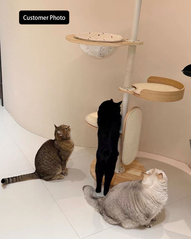 Iron Art Floor to Ceiling Cat Climbing Tree
