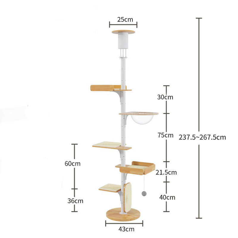 Iron Art Floor to Ceiling Cat Climbing Tree