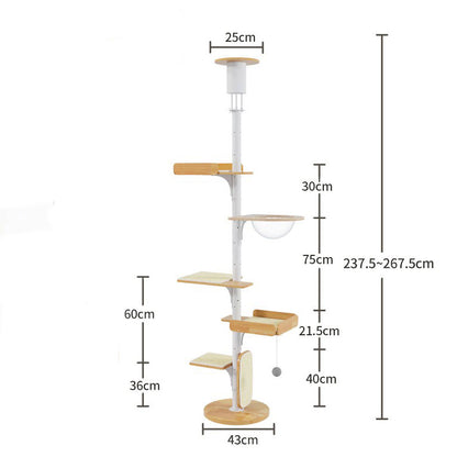 Iron Art Floor to Ceiling Cat Climbing Tree