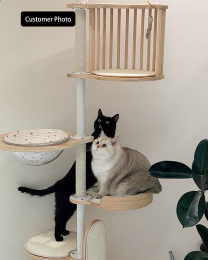 Iron Art Floor to Ceiling Cat Climbing Tree