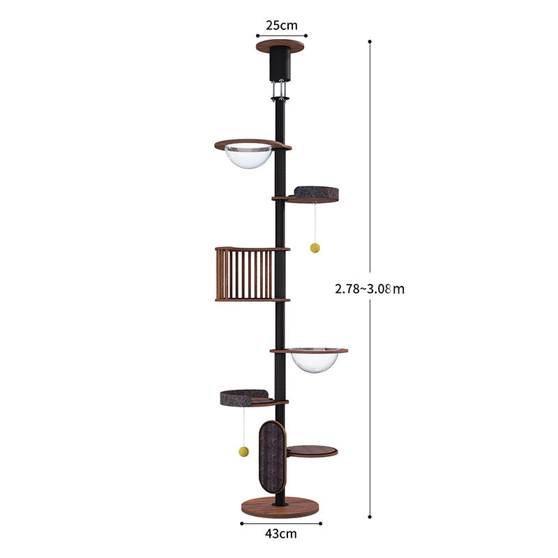 Iron Art Floor to Ceiling Cat Climbing Tree