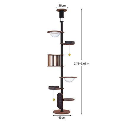 Iron Art Floor to Ceiling Cat Climbing Tree