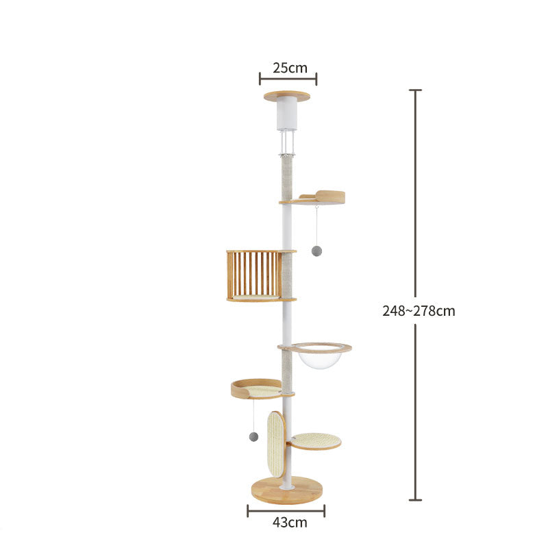 Iron Art Floor to Ceiling Cat Climbing Tree