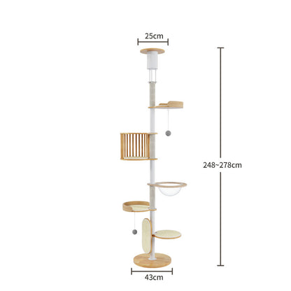 Iron Art Floor to Ceiling Cat Climbing Tree