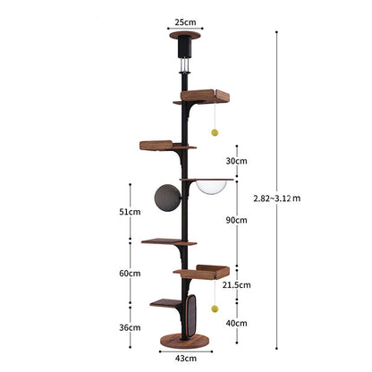 Iron Art Floor to Ceiling Cat Climbing Tree