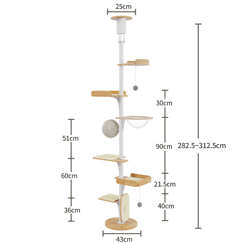 Iron Art Floor to Ceiling Cat Climbing Tree