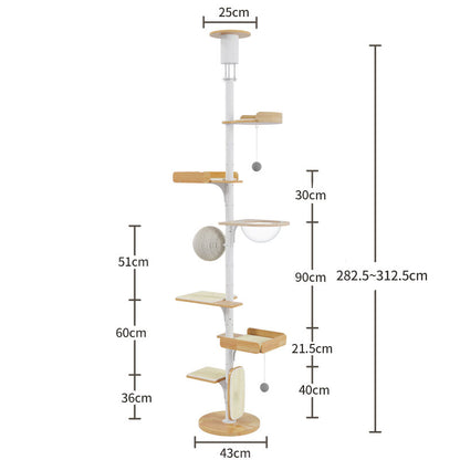 Iron Art Floor to Ceiling Cat Climbing Tree
