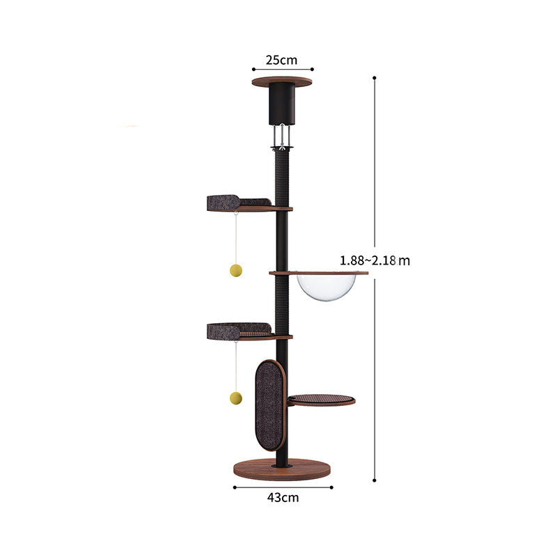 Iron Art Floor to Ceiling Cat Climbing Tree