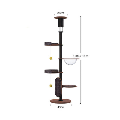 Iron Art Floor to Ceiling Cat Climbing Tree