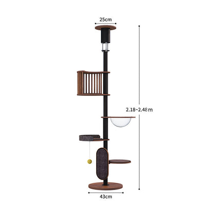 Iron Art Floor to Ceiling Cat Climbing Tree