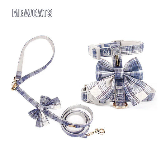 JK Bow Tie Cat Harness Escape Proof Leash