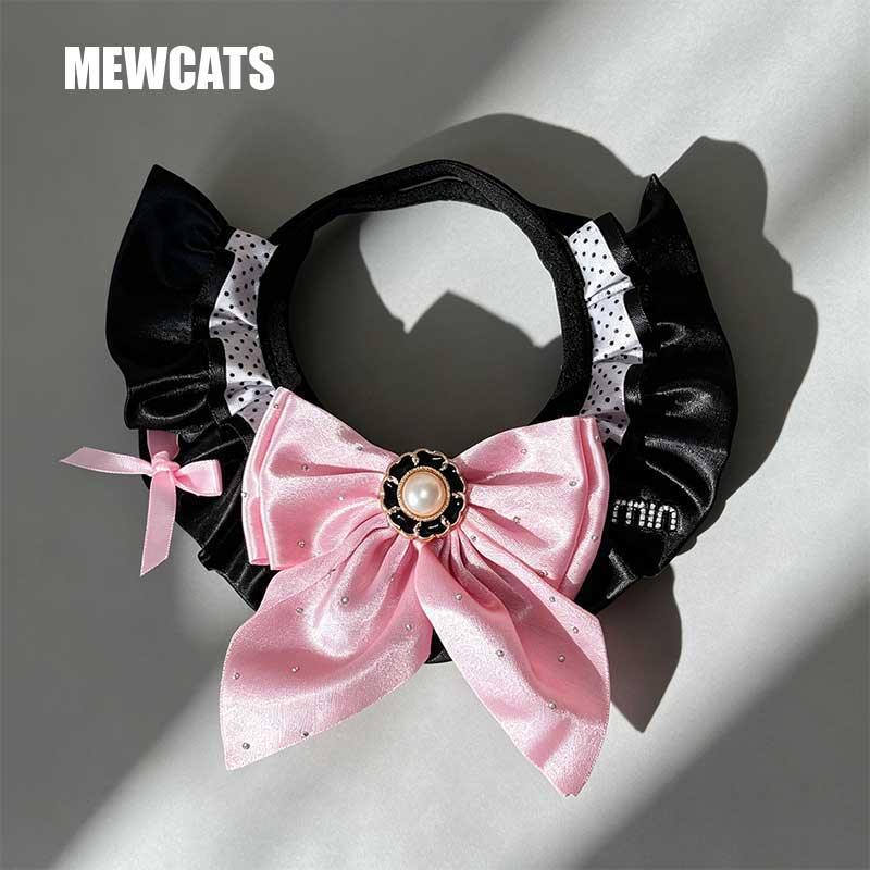 Kawaii Pink Bow Pet Neck Bib