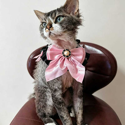 Kawaii Pink Bow Pet Neck Bib