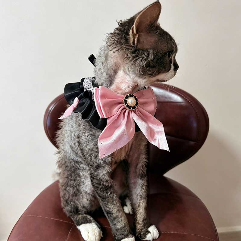 Kawaii Pink Bow Pet Neck Bib