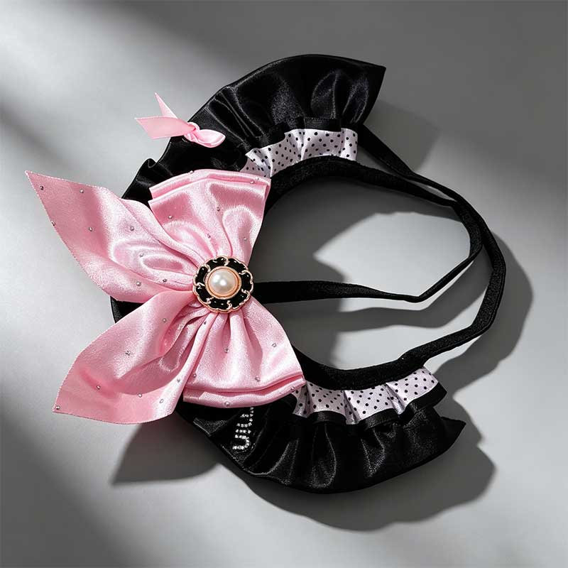 Kawaii Pink Bow Pet Neck Bib
