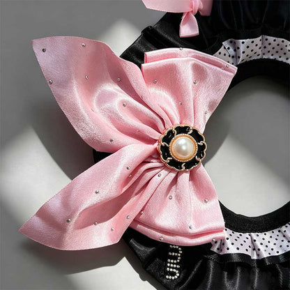 Kawaii Pink Bow Pet Neck Bib