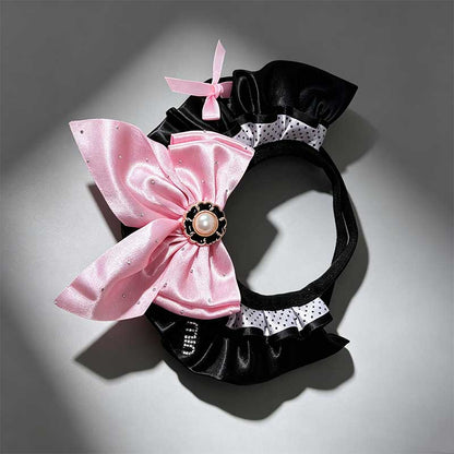 Kawaii Pink Bow Pet Neck Bib