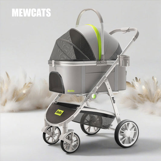 L9 Foldable Cat Carrier Stroller with Wheels