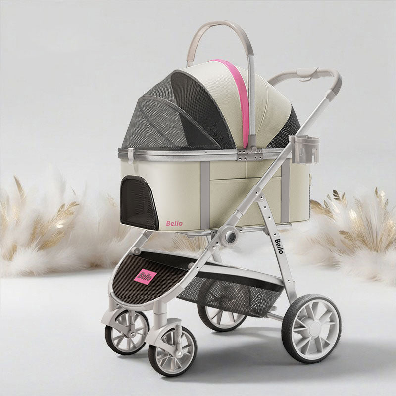 L9 Foldable Cat Carrier Stroller with Wheels