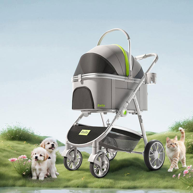 L9 Foldable Cat Carrier Stroller with Wheels